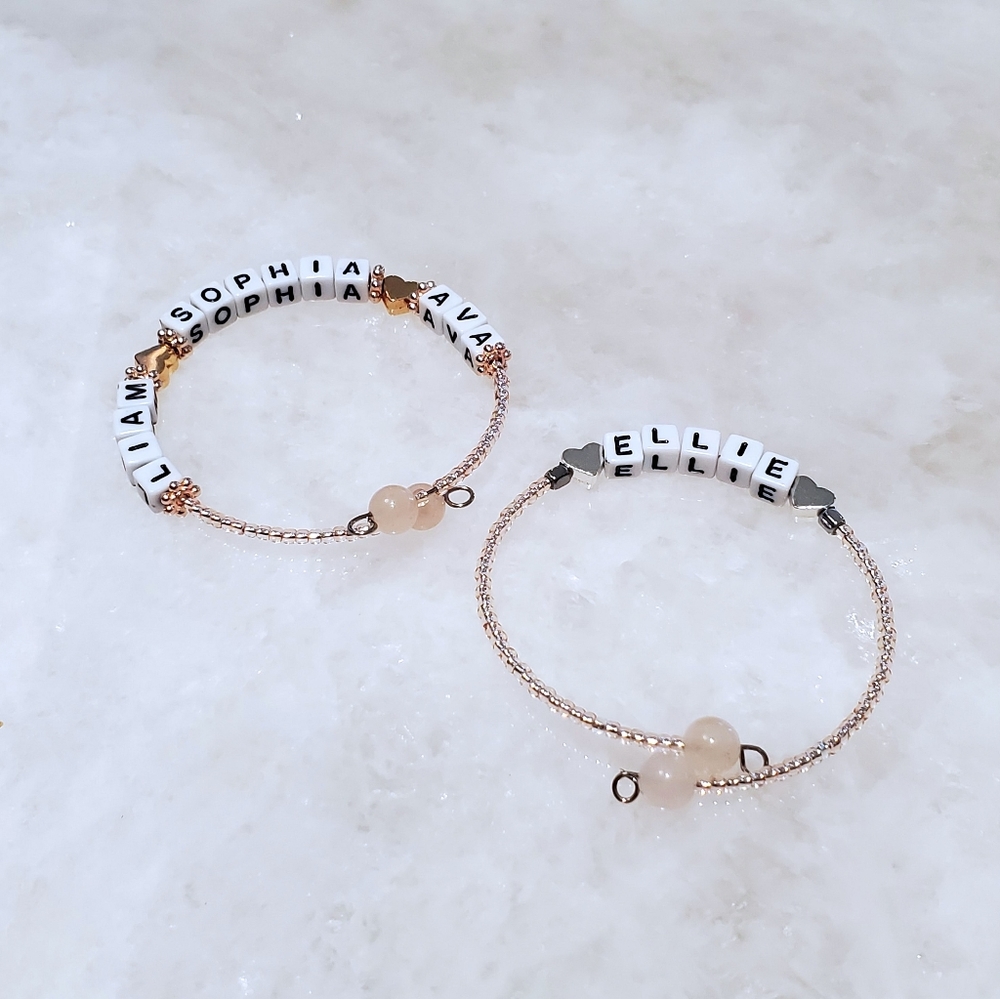 Made to Order ~ Gold or Silver Heart Name Bangle